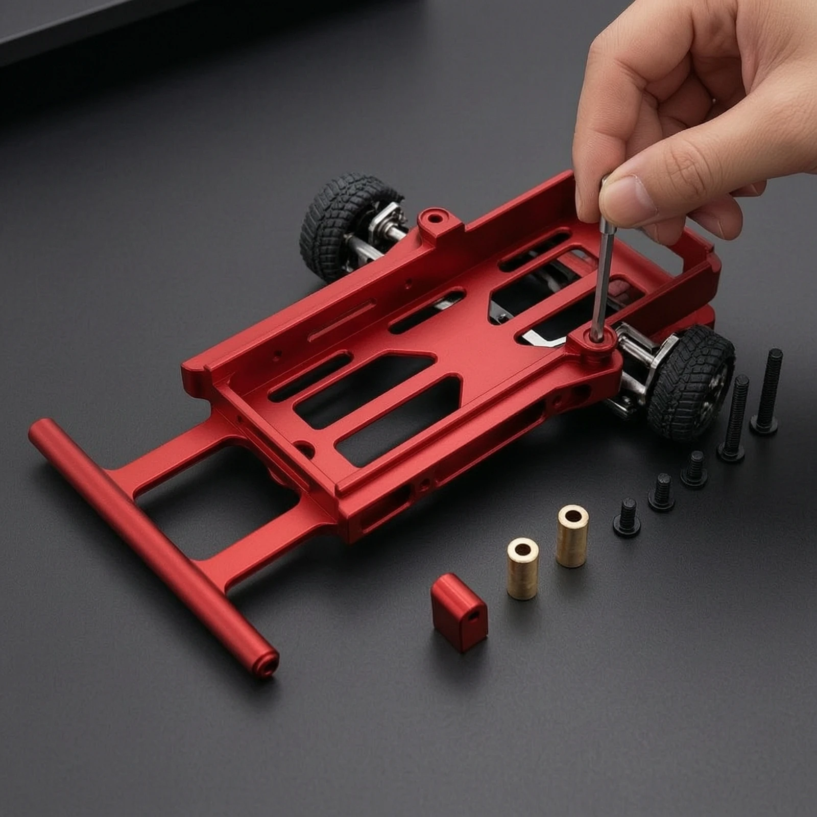 RC Battery Tray Aluminum Battery Holder with Hardware Upgrade Part Simple Installation High Quality for Hobbyists