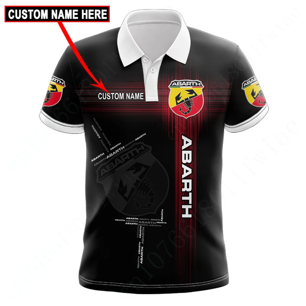 

Abarth Clothing Casual Golf Wear Unisex T Shirt For Men Anime Polo Shirts And Blouses Harajuku Quick Drying Short Sleeve Top