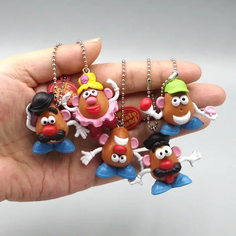 6pcs/lot Disney Toy Story Mr./Mrs. Potato Head keychain Action figure toys statue collection model home decoration kids gift