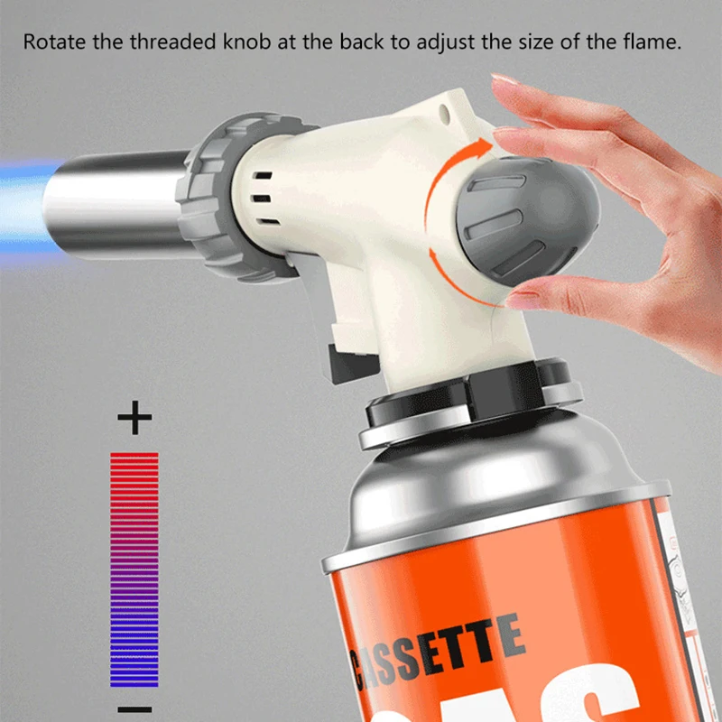 Torch Cooking AutoIgnition Butane Gas Welding-Burner Welding Gas Burner Flame Gas Torch Flame Gun Blow for BBQ Camping Cooking
