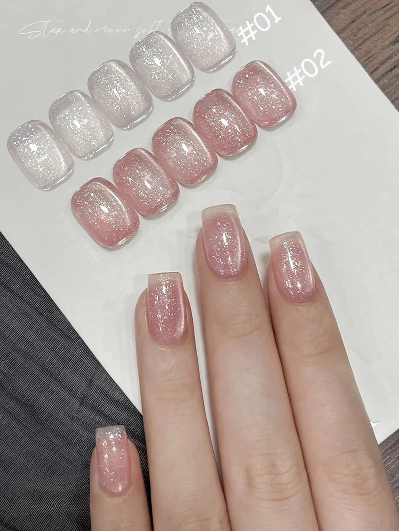 

1 шт. WS Dreamy Star Moon Cat Eye Гель-лак для ногтей 2025 Новый романтический сверкающий розовый, белый кошачий глаз, принадлежности для дизайна ногтей