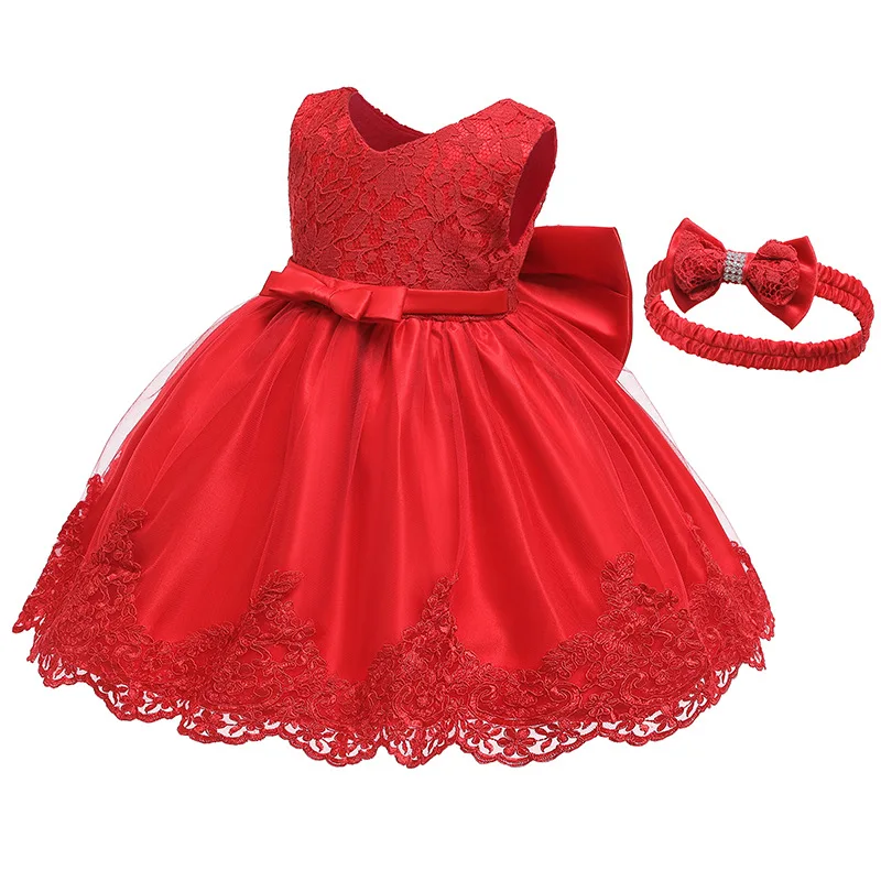 3-12 Years Summer Cute GIrls Dress Big Bow Lace Mesh Party Princess Dress For Girls Children Birthday Present