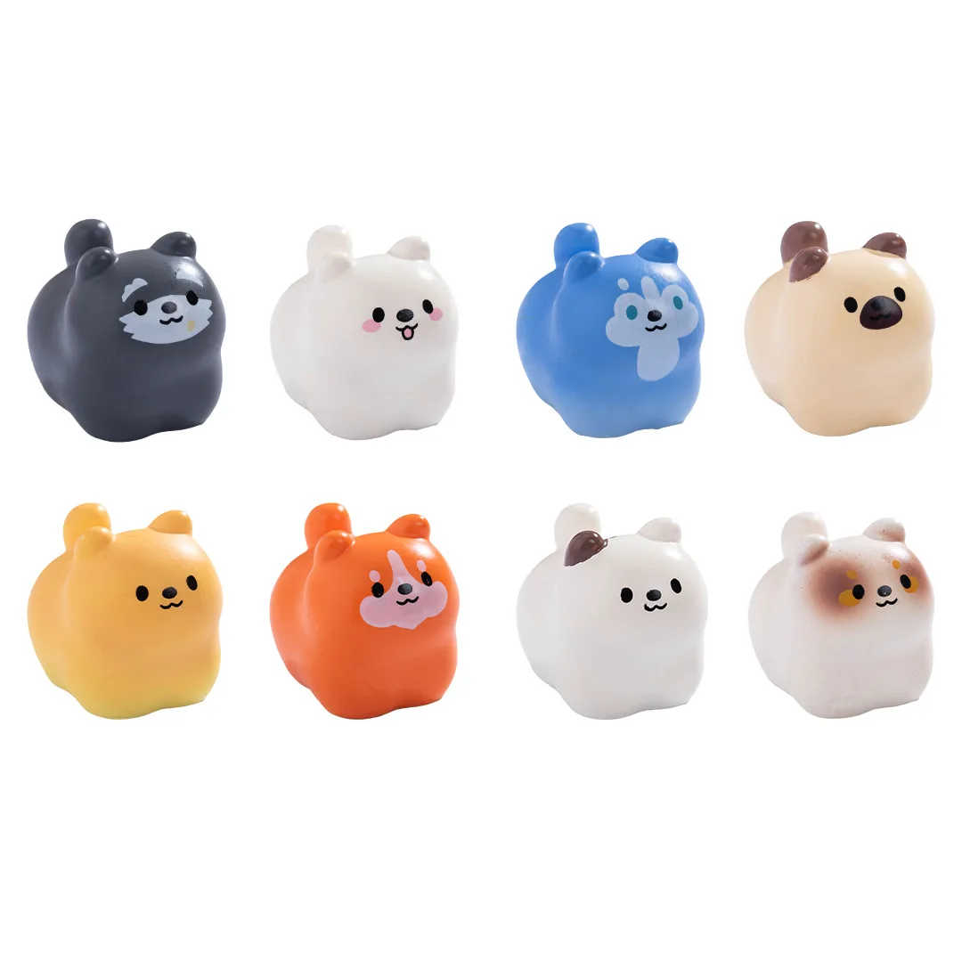 8pc Cute Dog Animal Decoration Resin Craft Miniature Figure Tiny for Bonsai Fairy Garden Home Decor