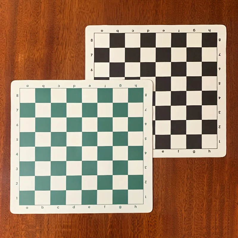 Soft Chess Board Leather Cloth Chess Board, Foldable and Portable Children's Student Leather Chess Board, 64 Grid Small, Medium