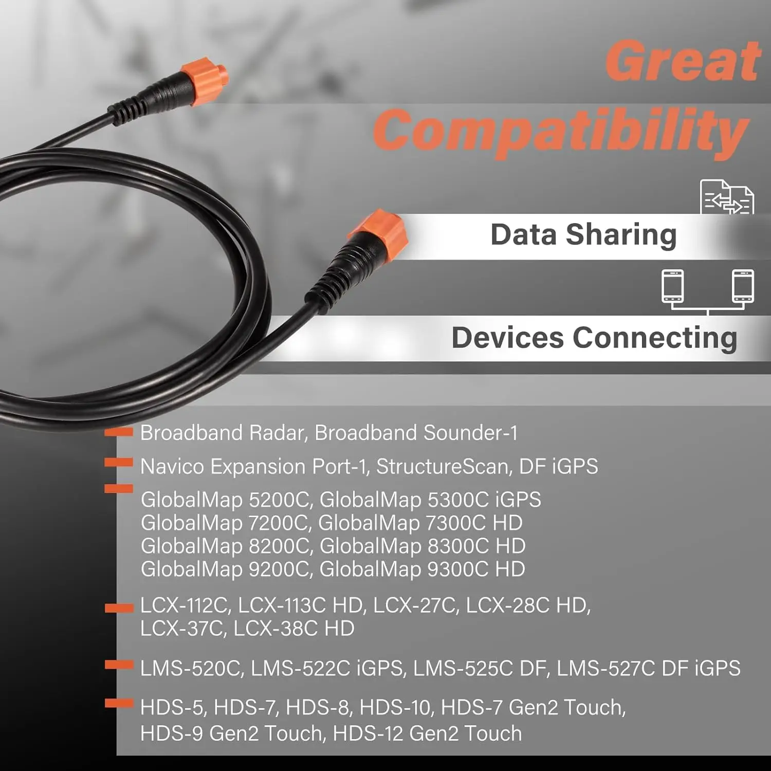 Parte di ricambio TML per cavo Crossover Ethernet Lowrance cavo Cat5e giallo, 6 piedi, alta velocità, Plug and Play, impermeabile