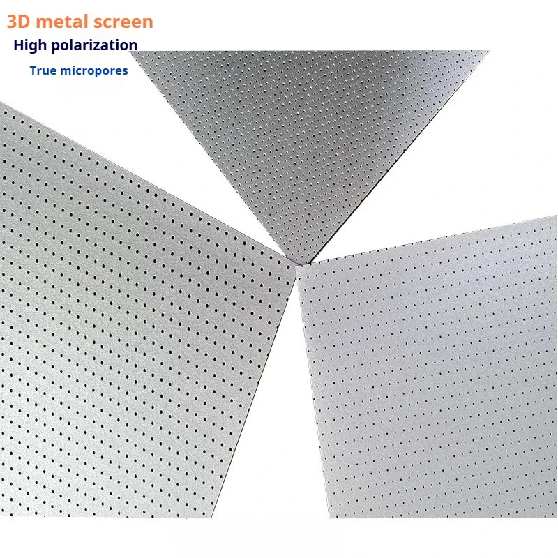 High Quality Sound Acoustic Transparent Projector Screen Customized Size Perforated Silver Grey 0.5cm 3D Screen for Home,Theater