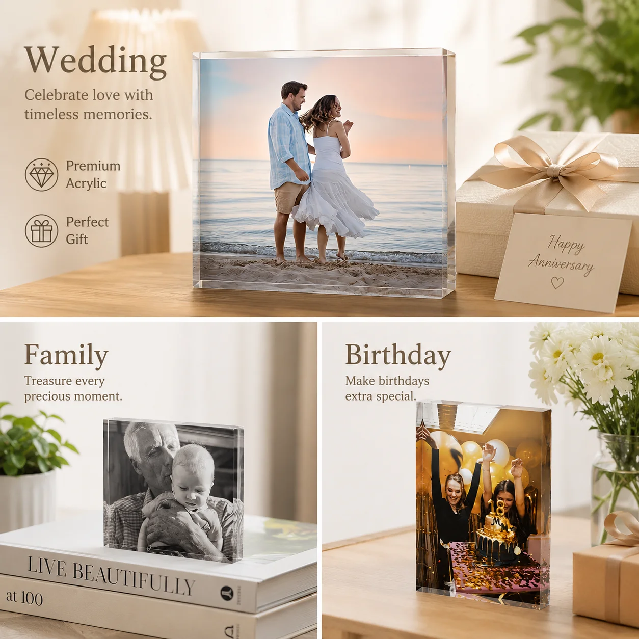 1PC Custom Acrylic Photo Block - Photo Acrylic Block recension och pris