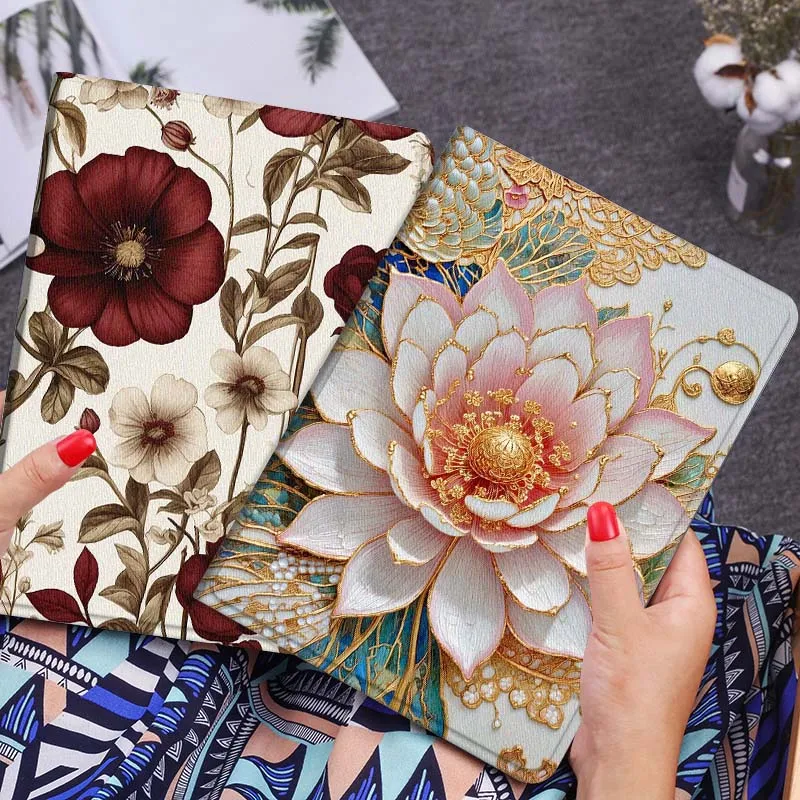 

Flowers Art Popular Gift For Xiaomi Redmi Mi Poco Pad 2 5 6s 7 7s Ultra Pro Max 14 12.4 12.1 inch Soft Tablet Case