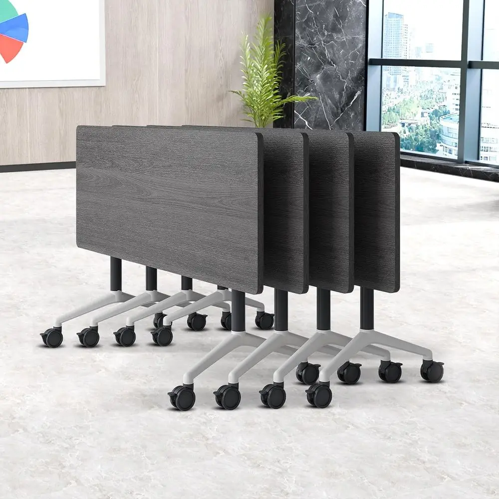 

Большой регулируемый стол для семинаров на колесиках для конференц-залов, тренингов и совещаний (4 шт., 55,1 дюйма)