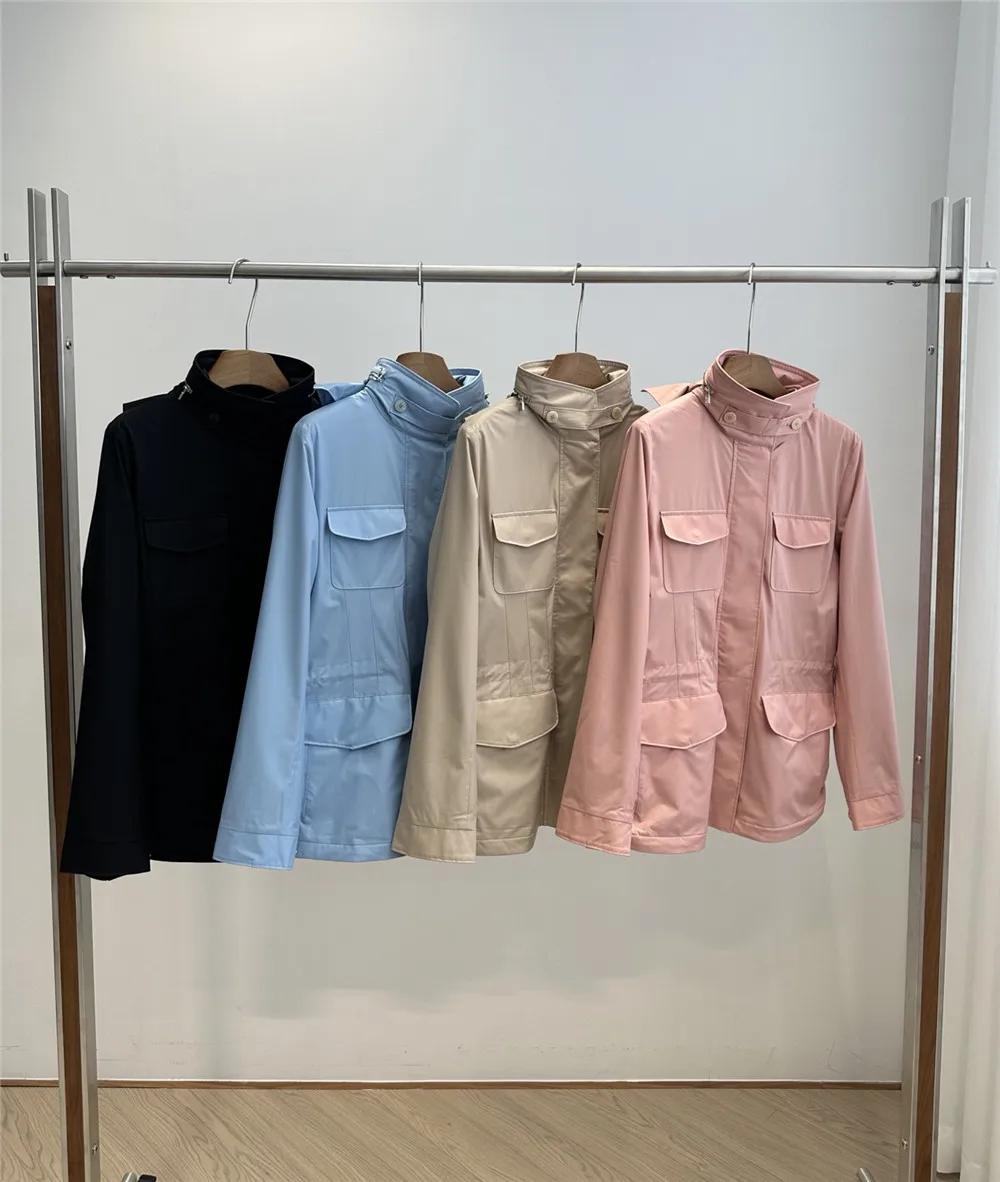 2026 New Collection Woman Clothes Windproof Waterproof Casual Hooded Windbreaker Jacket Coat