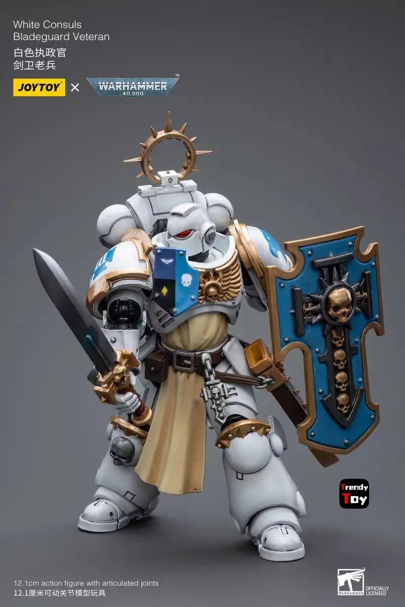 【JOYTOY】วอร์แฮมเมอร์ 40K ไวท์ คอนซูลส์ แบลดการ์ด เวเนเจอร์ 1/18 แอคชั่นฟิกเกอร์ ของเล่น