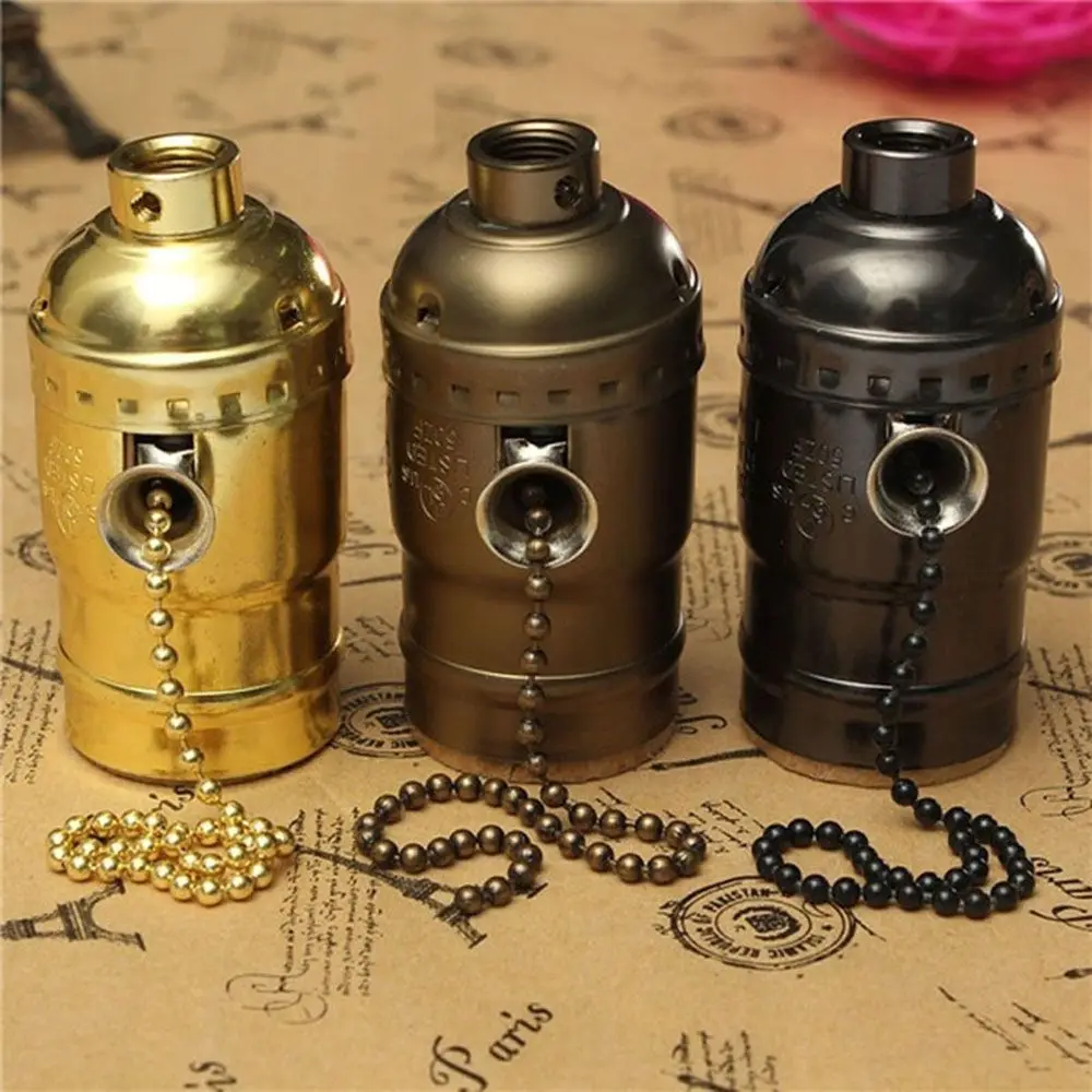 Retro Top Quality Base Lamp Holder Aluminum Shell Screw Bulbs Accessories Socket Holder Lamp Bases No Switch Lighting