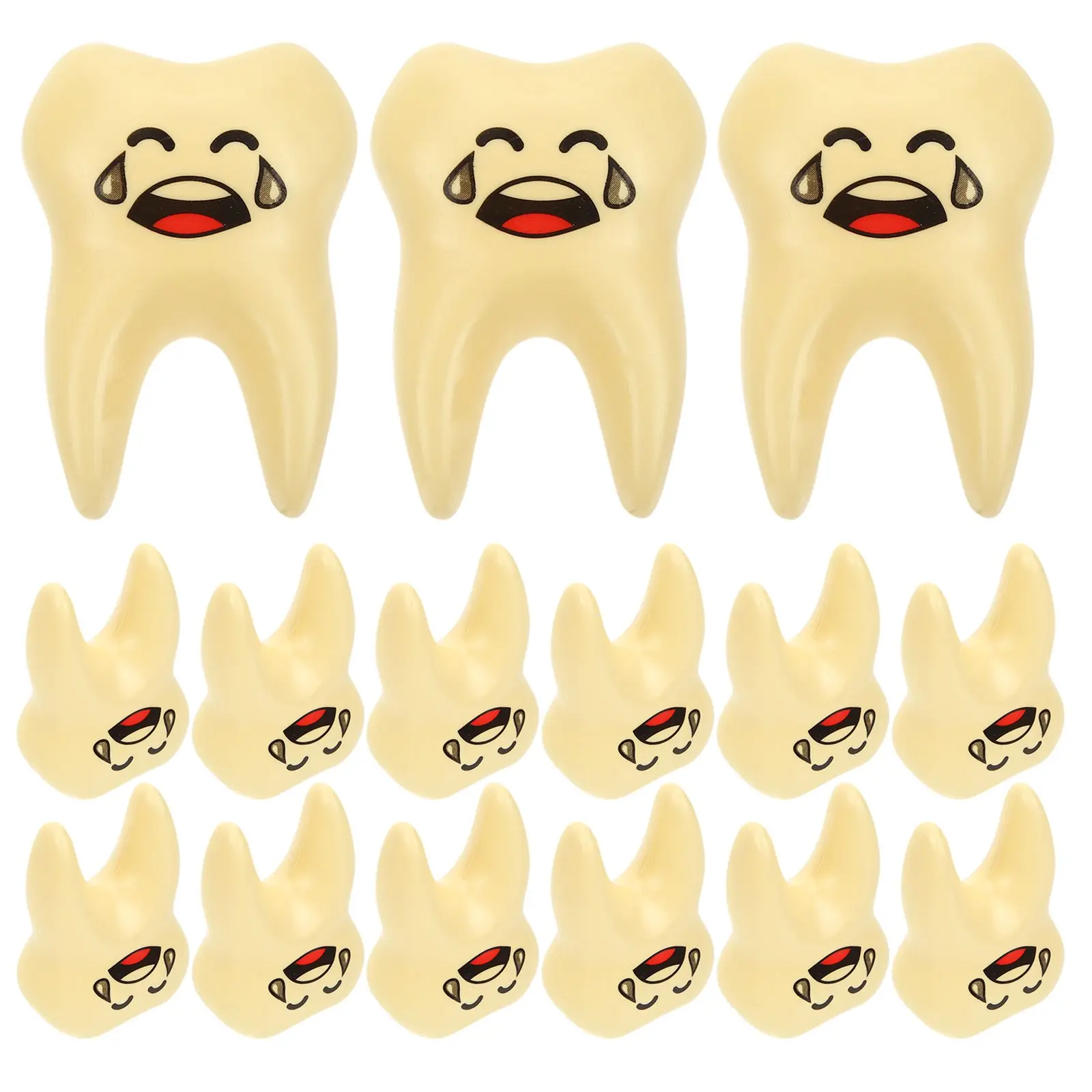 

15 Pcs Toy Keychain Fake Cartoon Teeth Tooth Kid Toys for Kids Simulation Model Kidcrafts Halloween Clean Child