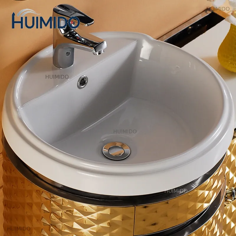 Stainless steel bathroom cabinet combination, bathroom bathroom cabinet,European-style washbasin, hand and face basin