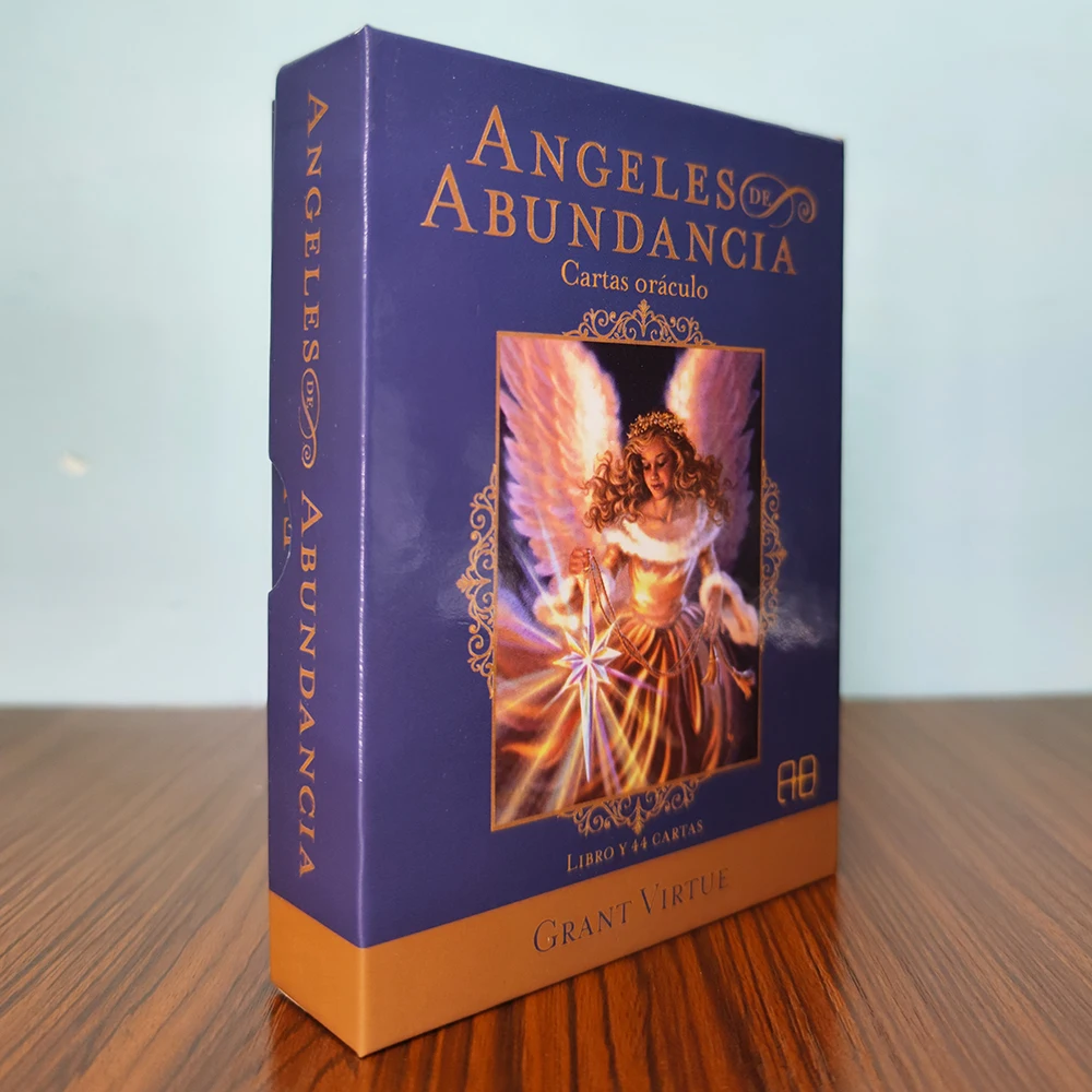 Angels of Abundance: Oracle Cards - Spanish Deck for Prosperity and Guidance, High-Quality Print, and Angelic Messages of Wealth