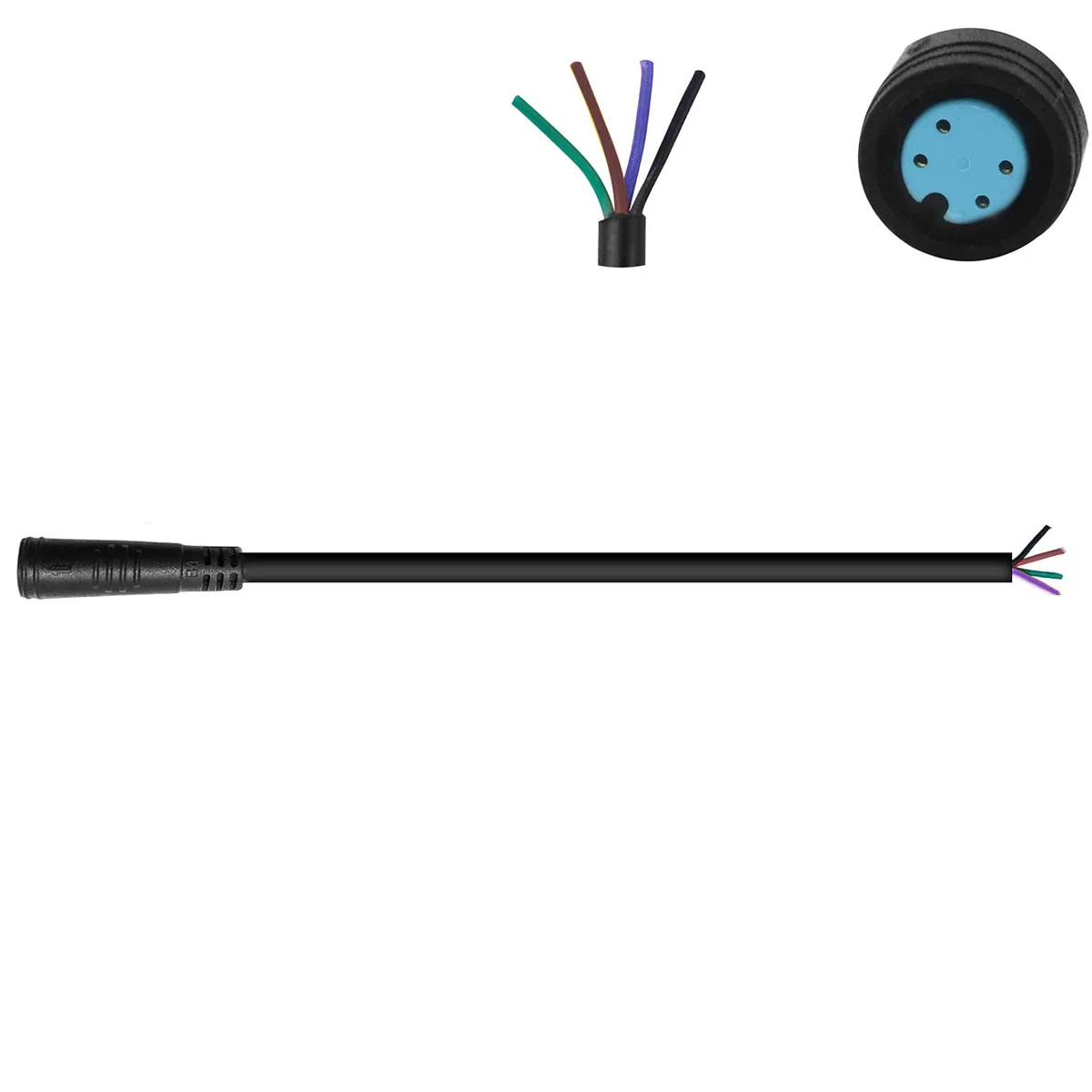 LED Power Signal Line 2/3/4/5/6Pin M8 Signal Connector Cable Male Female Waterproof Connector Outdoor Ebike Plug Wire Cable image 8