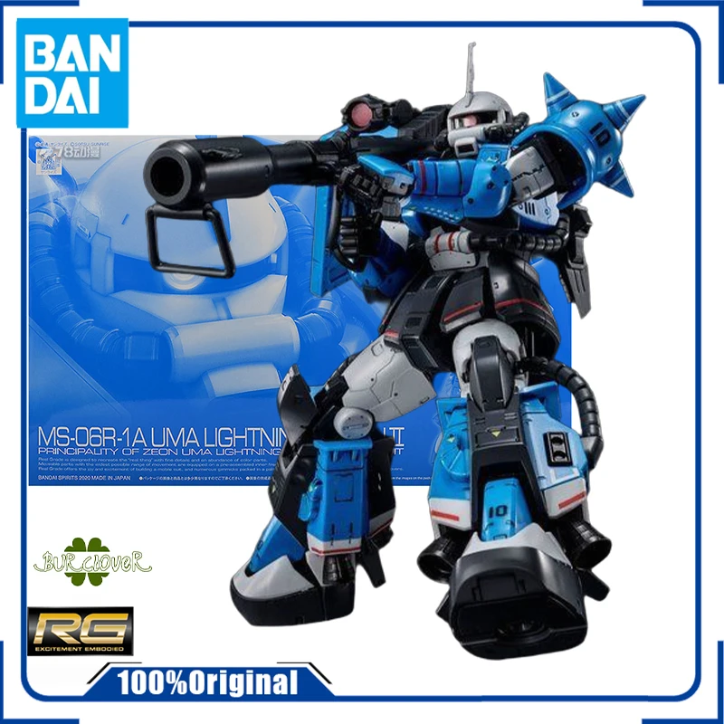 

Bandai Original RG Web Limited MS-06R-1A UMA LIGHTING S Zaku II Anime Action Figure Assembly Model Toys Gifts For Children