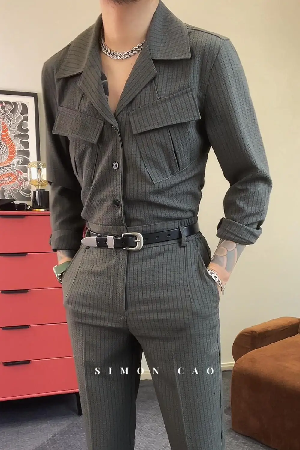 

Комплект рубашки, повседневная простая рубашка, дышащая тонкая мужская рубашка, брюки