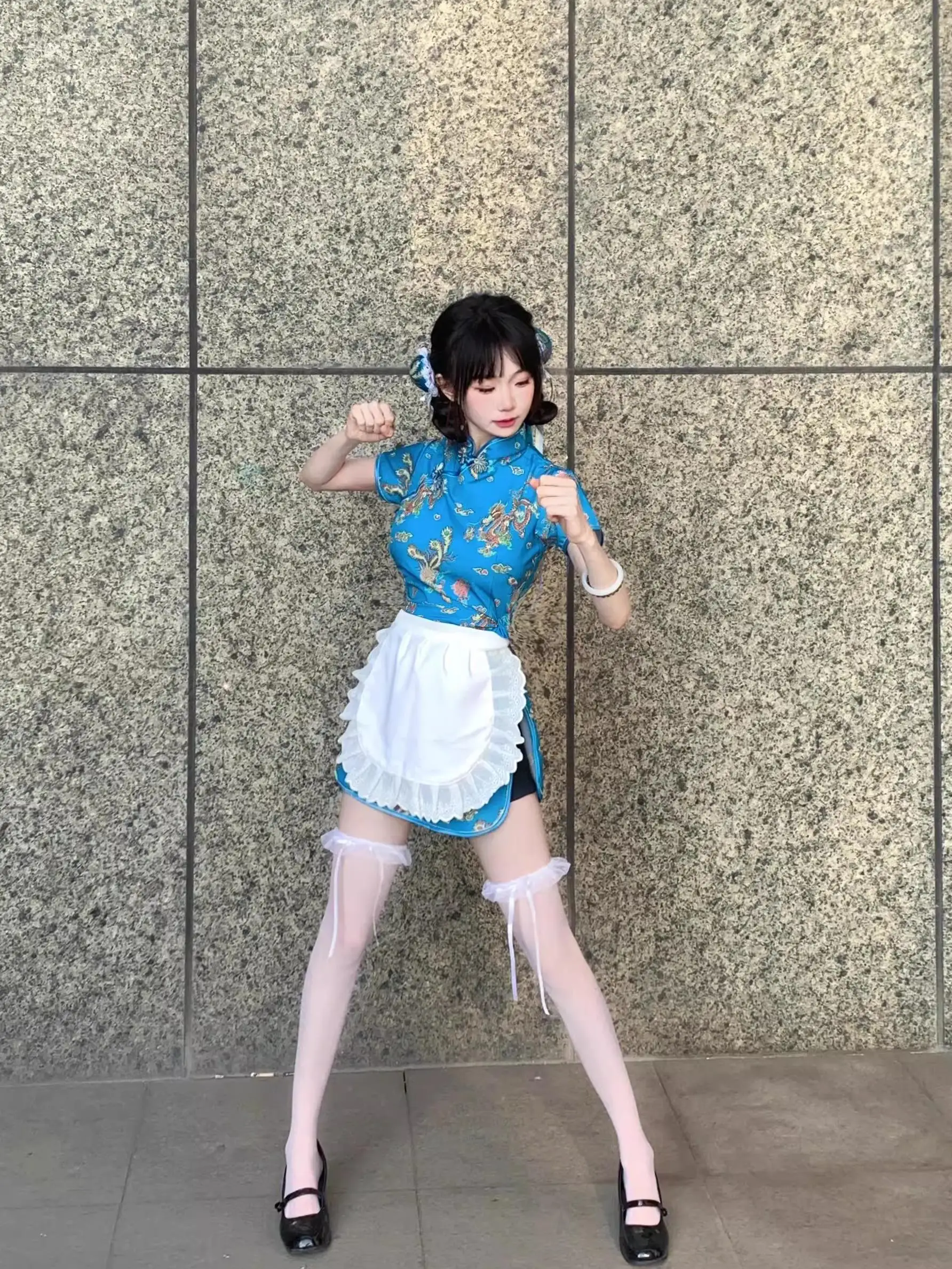 تنورة صينية جديدة من Sle Dr loween Cisas Cosplay orm تنورة خادمة ناعمة للفتيات ملابس يومية