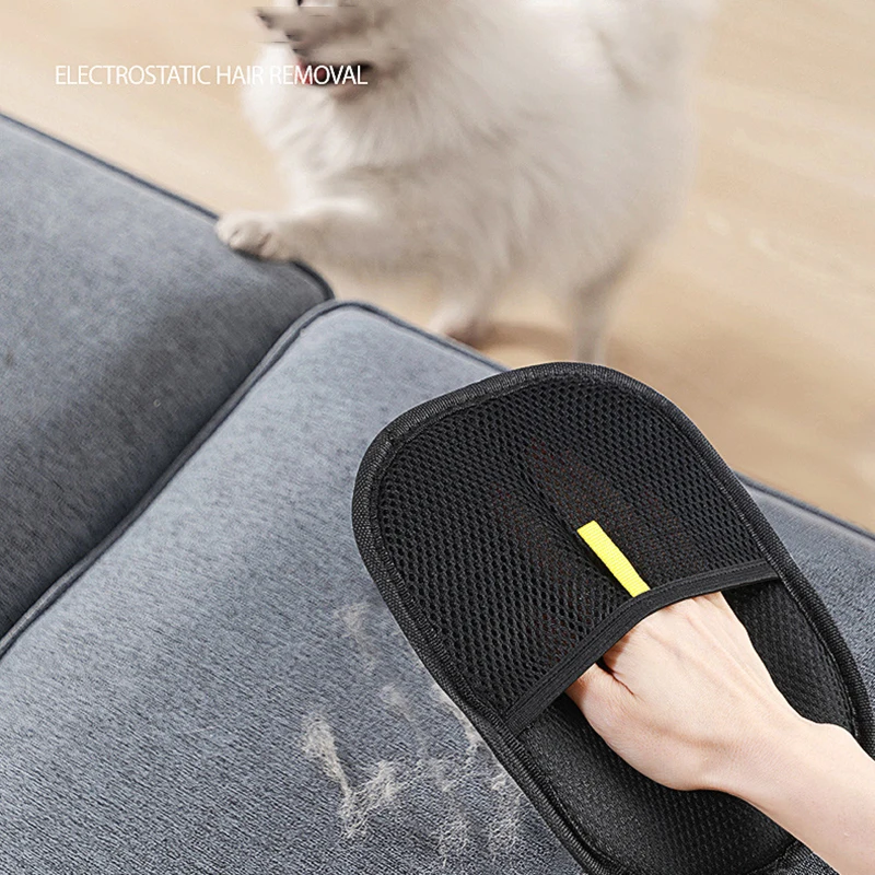 2025 Haustierpflegehandschuh doppelseitiger Fellentfernungshandschuh für Katzen und Hunde ideal für Baden Reinigung von Teppichen Sofas tragbar waschbar praktisches Zubehör für Haustiere effektives Werkzeug für Fellpfl – Detail 6