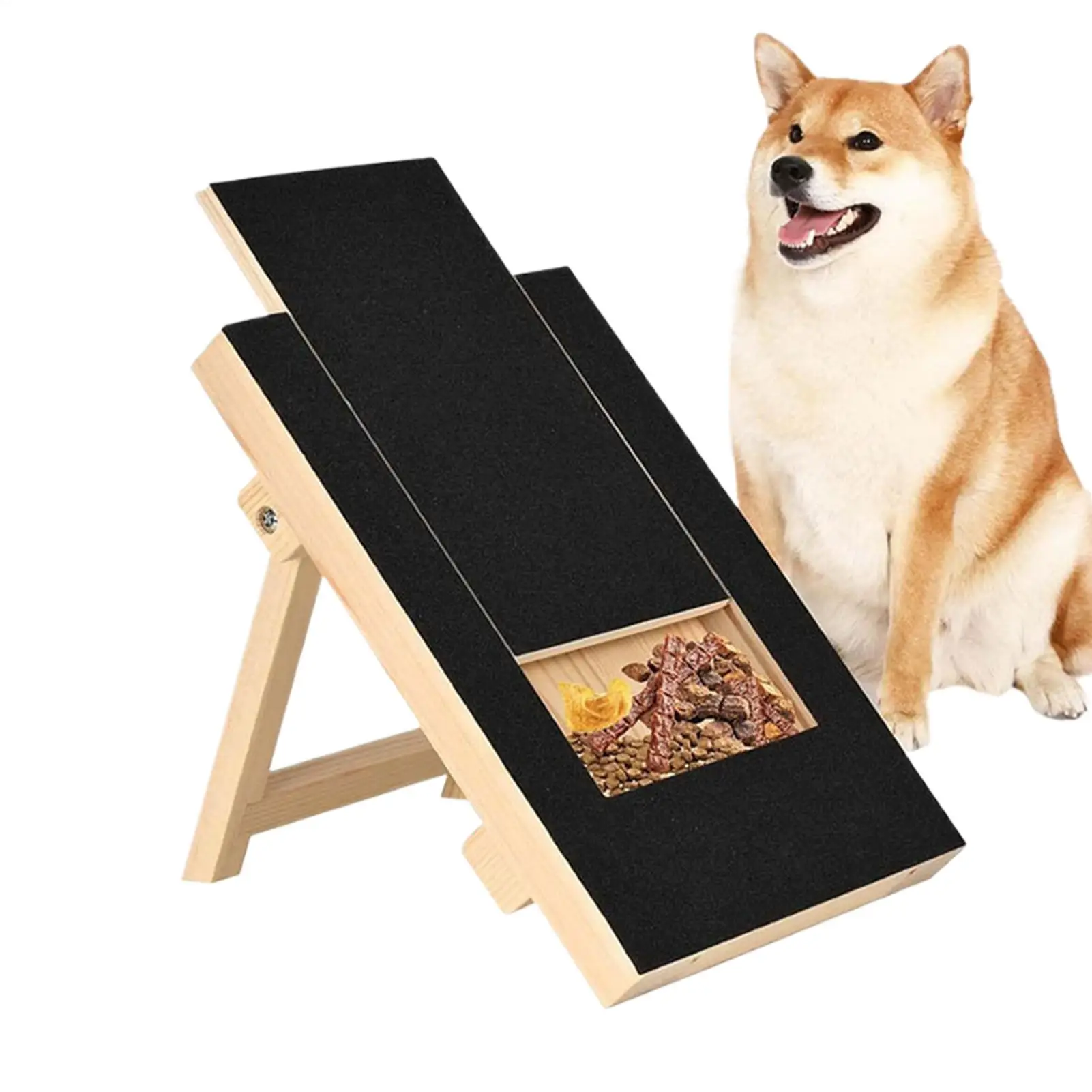 Hunde-Kratzbrett mit Leckerlibox, Beschäftigungsmittel für Hunde, Geeignet für Kleine, Mittlere und Große Rassen, für Wohnzimmer, Schlafzimmer, Balkon