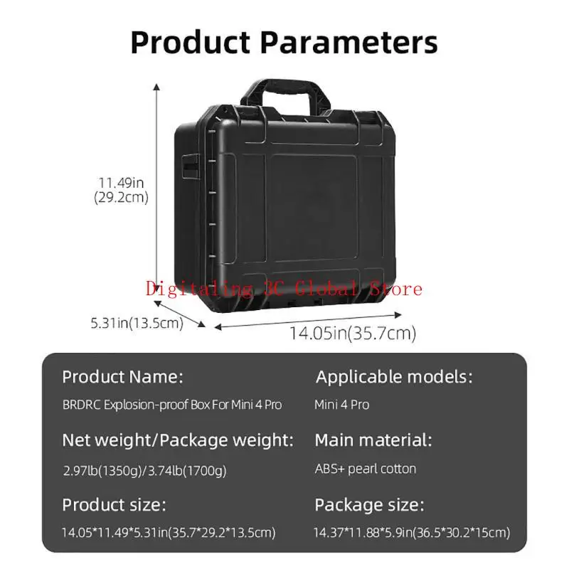 Protetor Case transportar bolsa impermeável capacidade viajar com facilidade e tranquilidade para mini 2