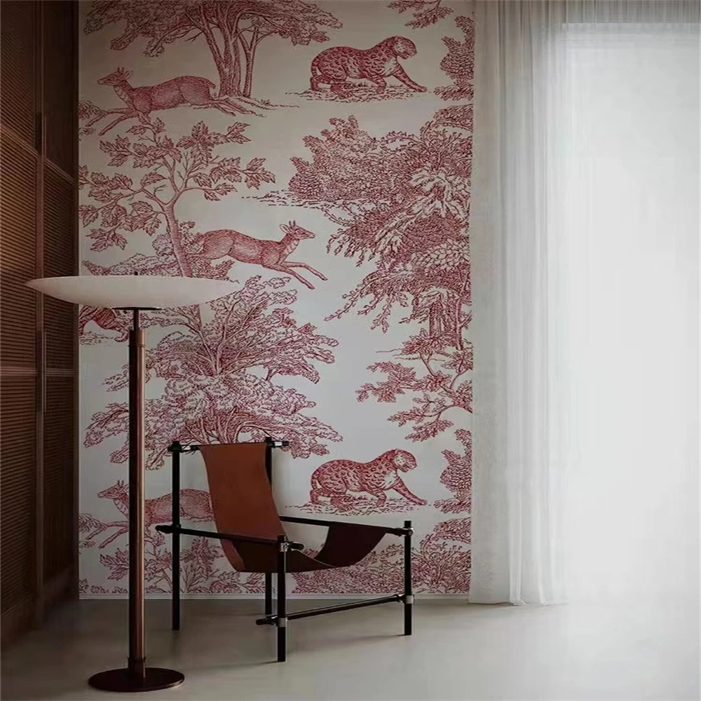 custom bedroom wallpaper Black white forest animal tiger Jungle animal environmental wall paper children's room mural background