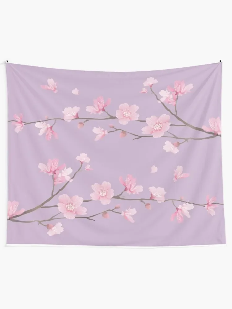 Cherry Blossom flower plant - Pastel Purple Tapestry Tapete For The Wall Decoration Room Tapestry