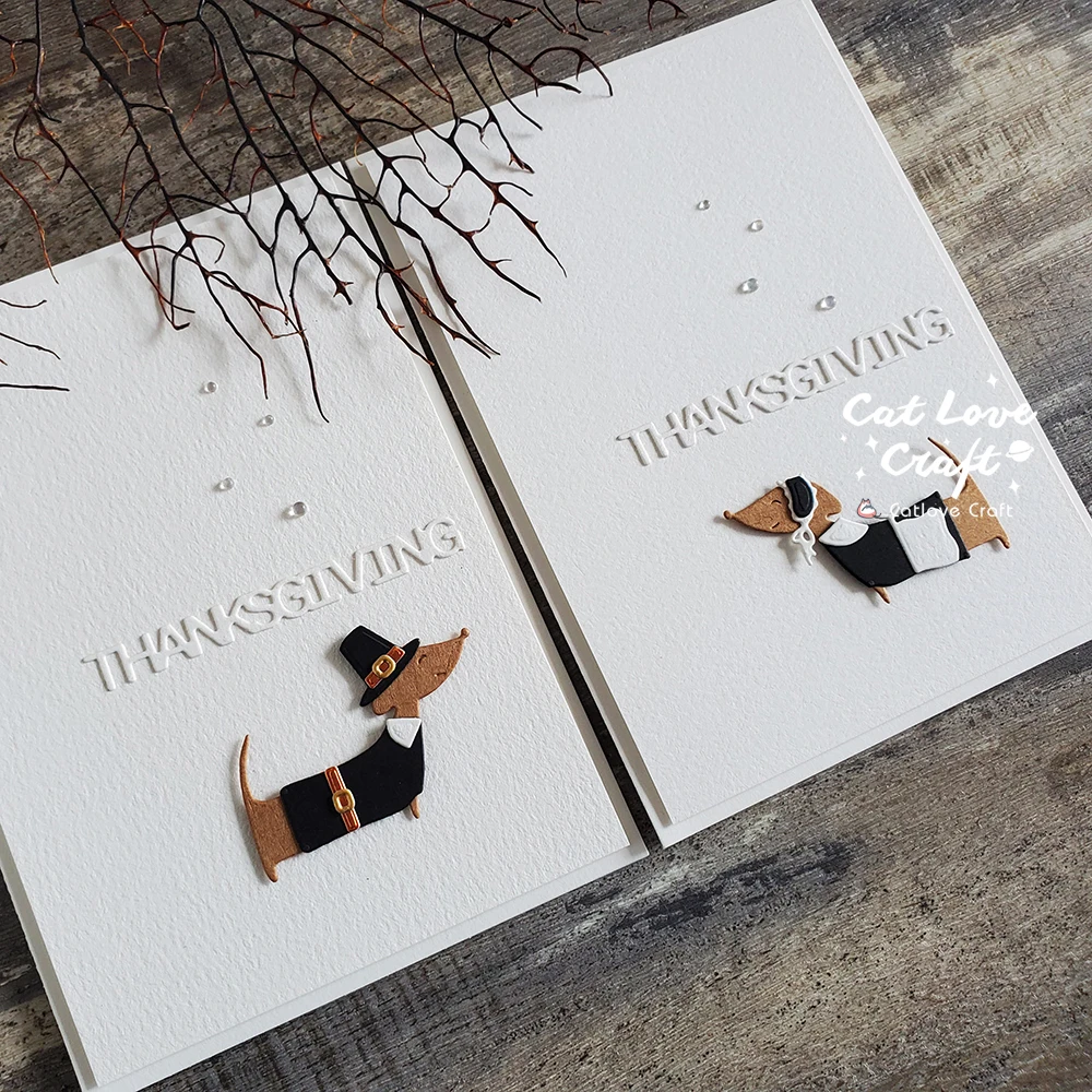 Catlove الشكر السجق الكلب الحيوان المعادن قطع يموت سكرابوكينغ Stencil يموت قطع بطاقة صنع Craft بها بنفسك الحرفية النقش قوالب جديدة #6