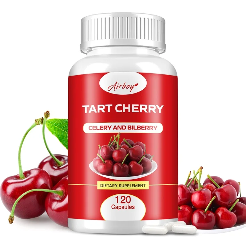 Tart Cherry Extract Capsules - Helps with Uric Acid Balance, Joint Health, and Muscle Health