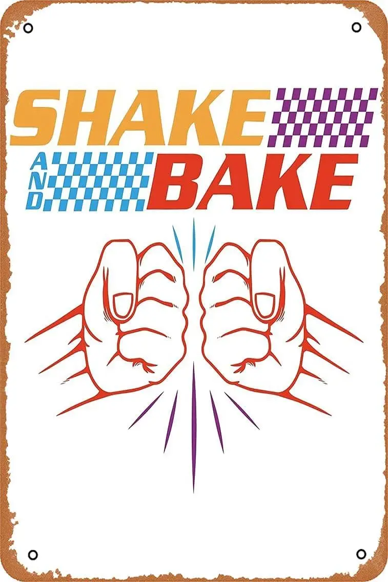 The Classic Arcade Video Game - Shake and Bake Wall Art Decor Metal Tin Sign-8x12inches