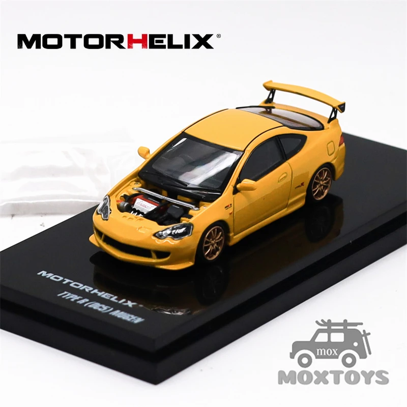 MOTORHELIX 1:64 INTEGRA TYPE(DC5) MUGEN Yellow / White Diecast Model Car