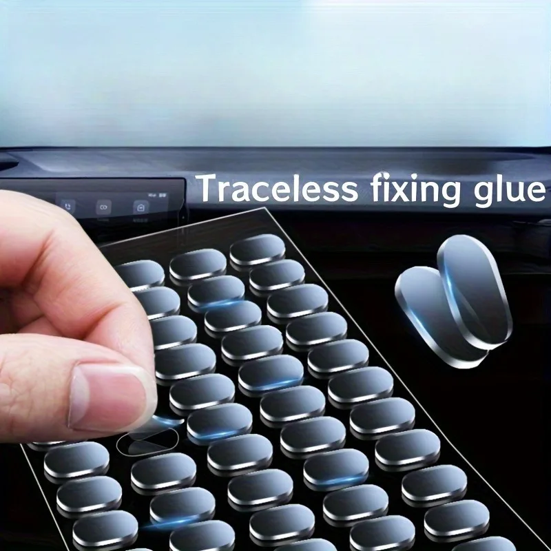 60/32Pcs Clear Dot-Grip Acrylic Double-Sided Tape - Extra Strong Nano Adhesive Mounting Strips (Oval/Rectangle Shape)