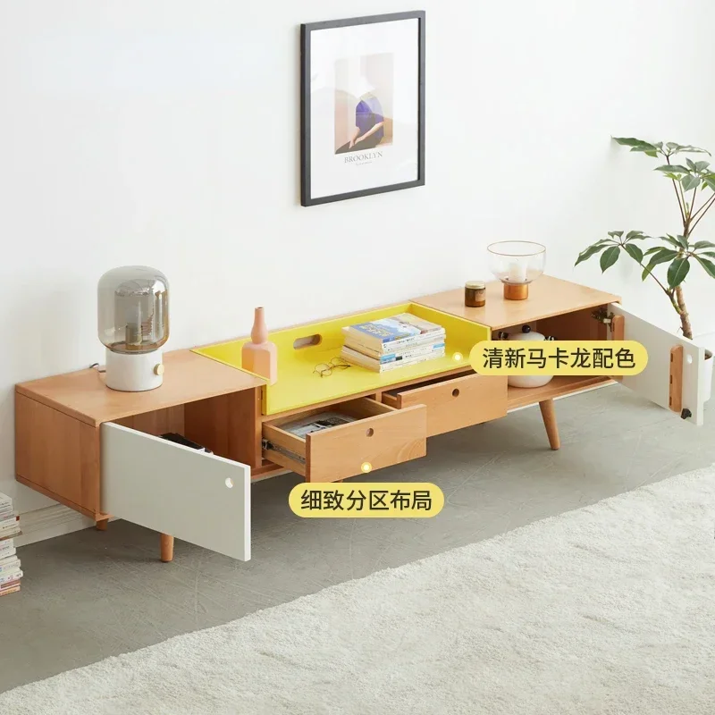 

Weisha TV Cabinet Modern Minimalist Living Room Storage Storage Cabinet Nordic Small Apartment Oak Simple Floor Cabinet