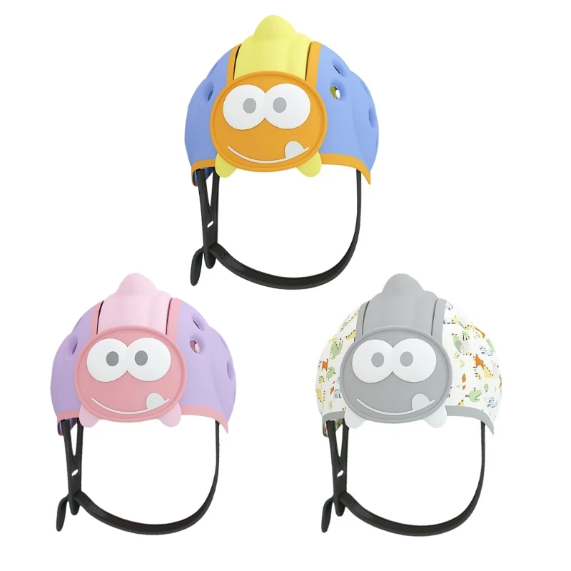 Baby Learning Walk Hat Infant Safety Hat with Adjustable Strap Breathable W3JF