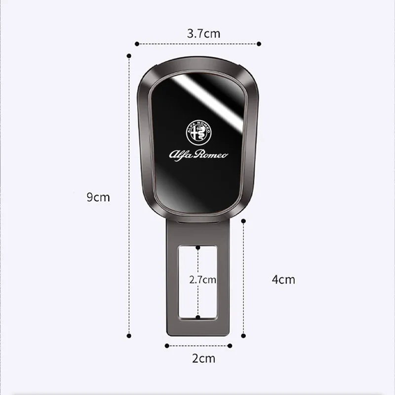 Car Seat Belt Extender Plug For Alfa Romeo 4C 159 Spider Mito Giulia 156 Mirror Metal Safety Belt Extend Lock Buckle Accessories view 6