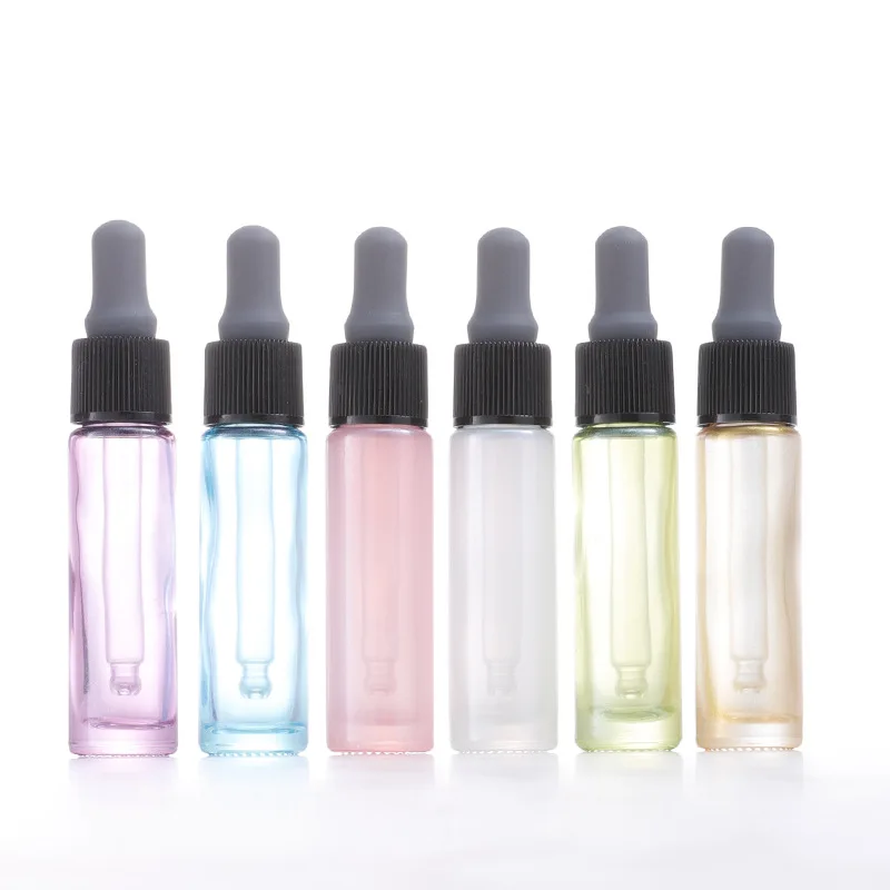 100Pcs 10ml Glass Dropper Bottle Essential Oil Liquid Container Refillable Empty Sample Bottle