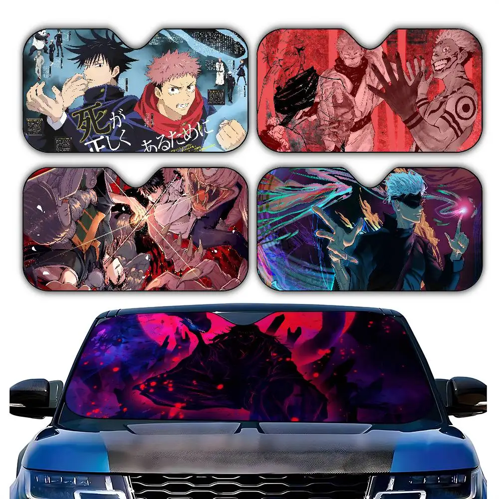 

Anime Jujutsu Kaisen Car SunShade Car Lightweight Windshield Universal Fit Folding Sun Shield Visor Covers