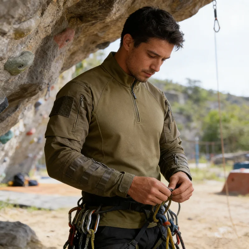 Summer UF PRO Pioneer Tactical Shirt, Quick Dry G3 Frog Suit Training Top, Ideal for Camping & Hunting with Free Gloves Hat