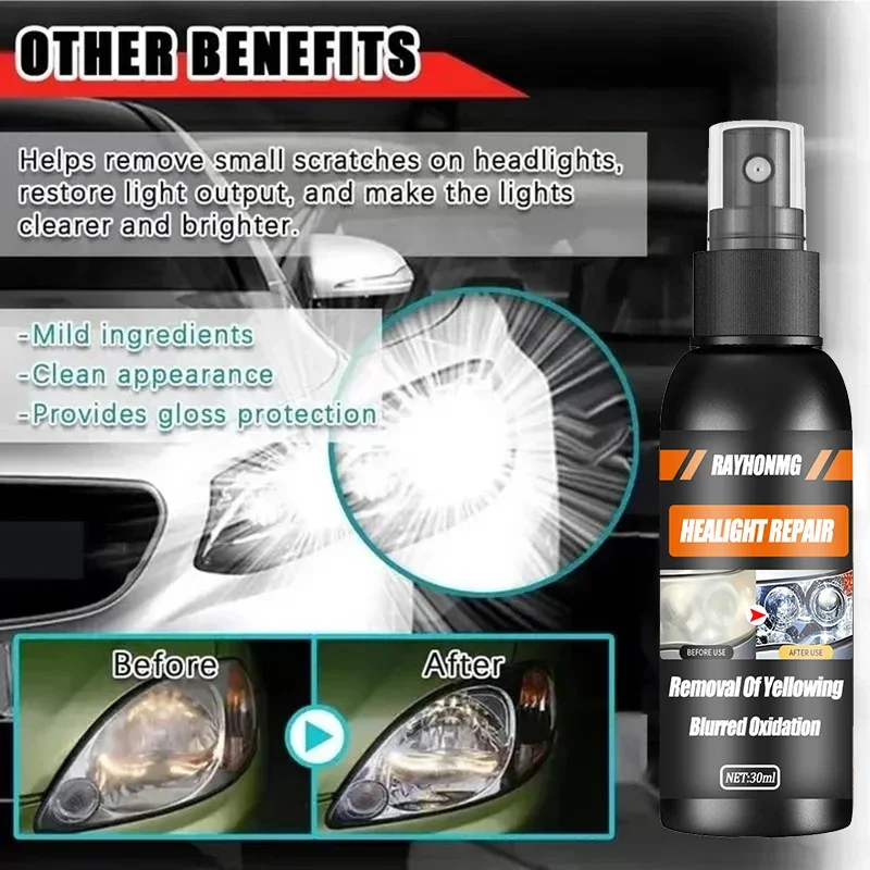 Car Headlight Repair Liquid Universal Heat Resistant Long Lasting Protective Repair Renovation Repair Agent Polishing Scratc