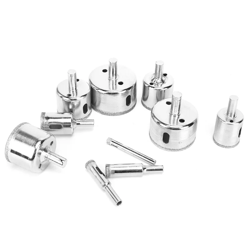 

10PCs Diamond Hole Saw Bit Set High Speed Steel Hand Tools Hardware Accessory 6-50mm