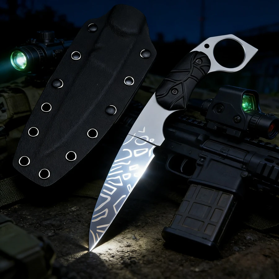 

Прямой нож в оболочке для переноски на открытом воздухе, лезвие 7Cr13Mov, ручка G10, высокая твердость, острый нож для кемпинга, нож для пикника