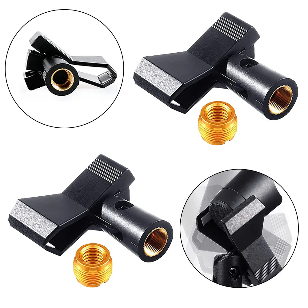 

2Pcs Microphone Clip Mic Holder For Handheld Microphone Wireless/Wired Quick Release Mount Adapter Stand Replacement Holder Part