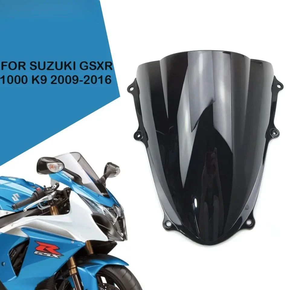 Motorcycle Wind Deflector For Suzuki GSXR1000 GSX-R1000 K9 2009 - 2016 Windshield Wind Screen Double Bubble Windscreen