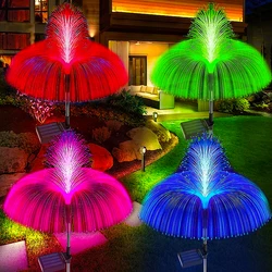 Solar Garden Flower Lights LED Outdoor Waterproof Decor Jellyfish Stake Lights For Pathway Patio Lawn Yard