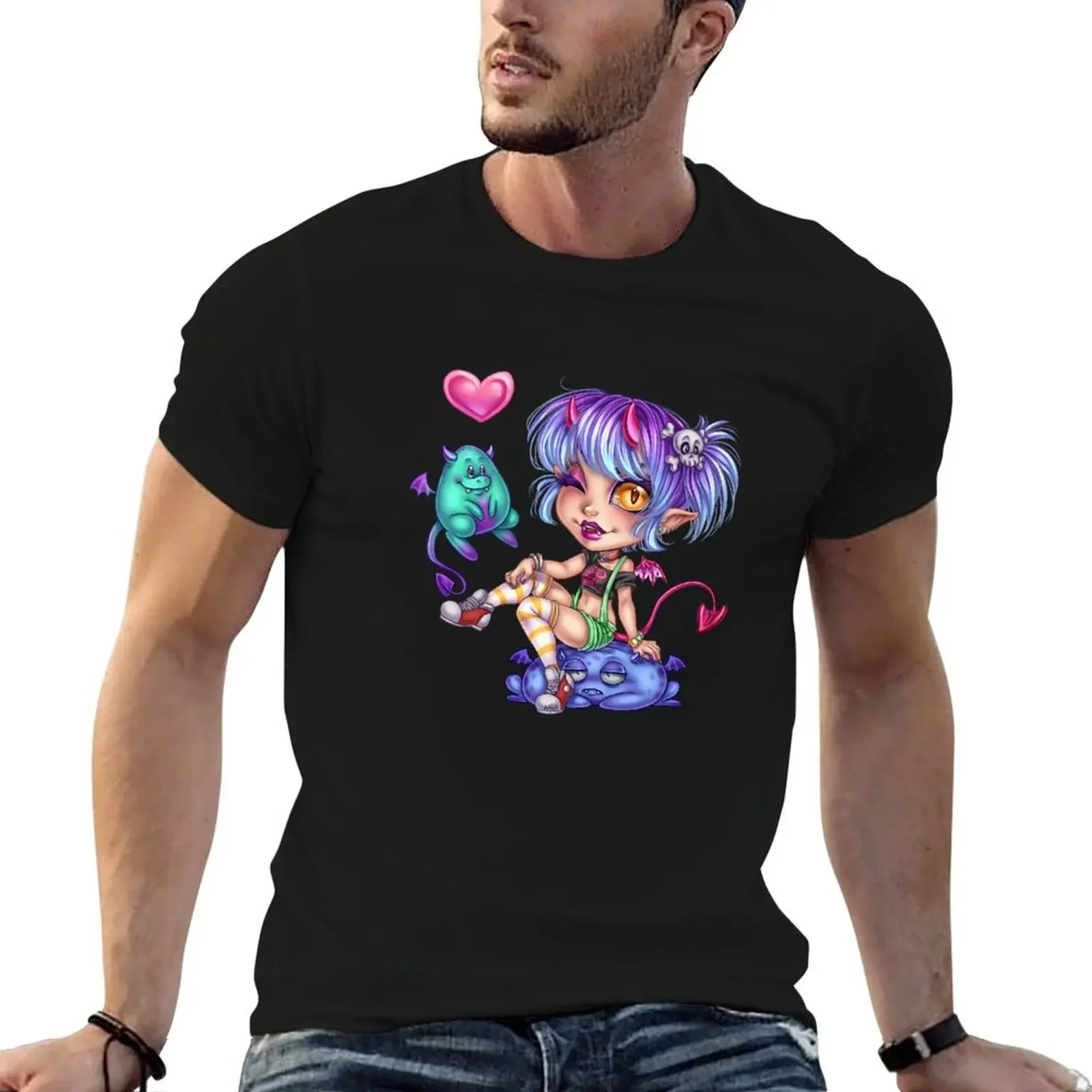 Demon Girl by Amberly Berendson T-Shirt customizeds for a boy tees men clothings