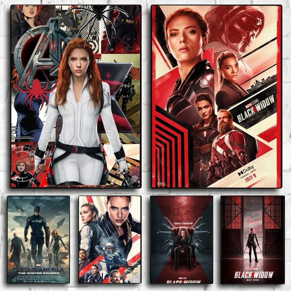 black widow Movie TV show Poster No Framed Poster Kraft Club Bar Paper Vintage Poster Wall Art Painting Bedroom Study Stickers