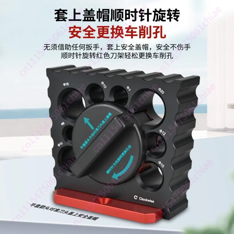 Semi-automatic Rotating Cutter Head Auxiliary Tools Multi-aperture Square Strip Change Car Round Rod Round Wood Tenon