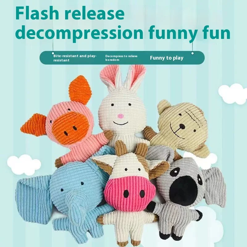 

Dental Chew Toys for Dogs - Boredom Relief & Teeth Cleaning with Squeaky Interactive Pet Toys for Cats Too