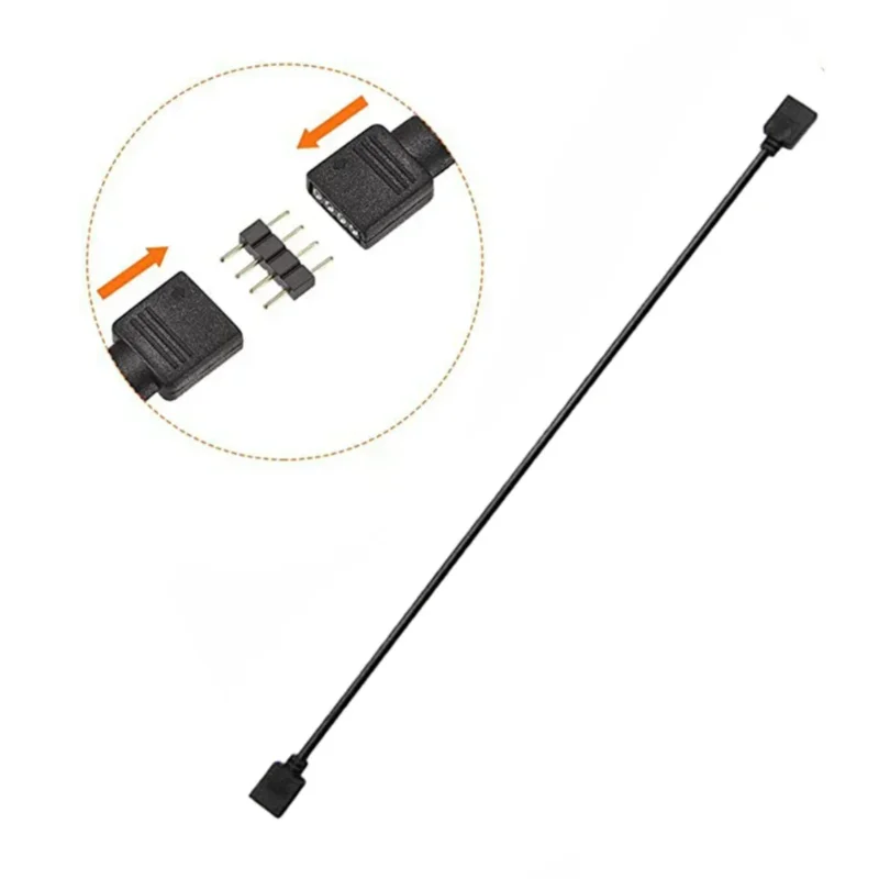 Cable de extensión de placa base de ordenador, conector divisor de concentrador de sincronización ARGB, 5V, 3 pines, 12V, 4 pines, RGB/5V, 3 pines, para chasis de ordenador PC